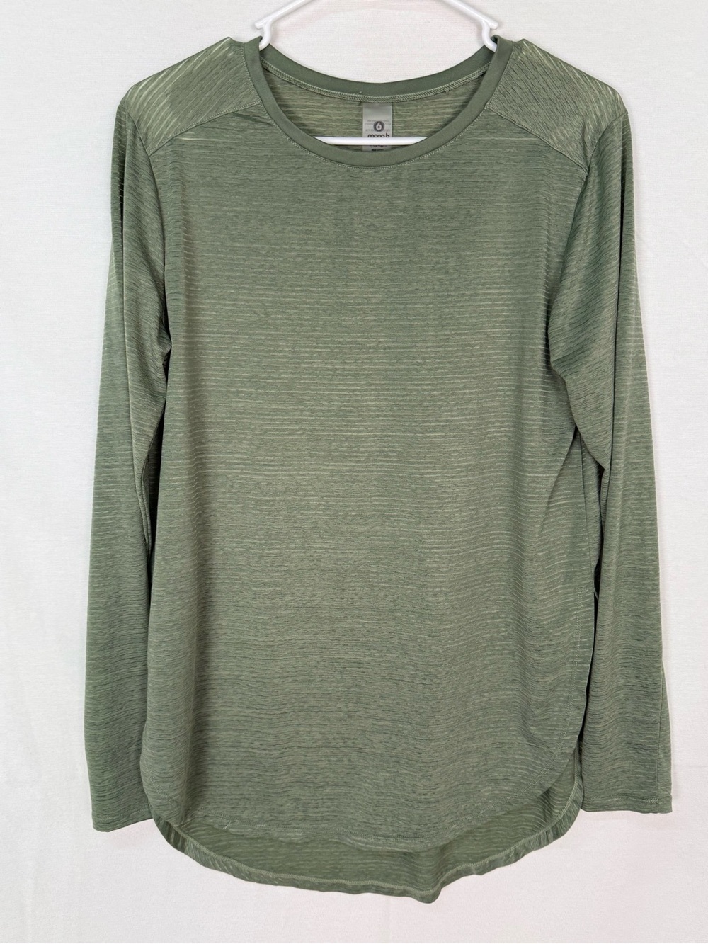 Mono B Olive Green Long Sleeve Performance Tee